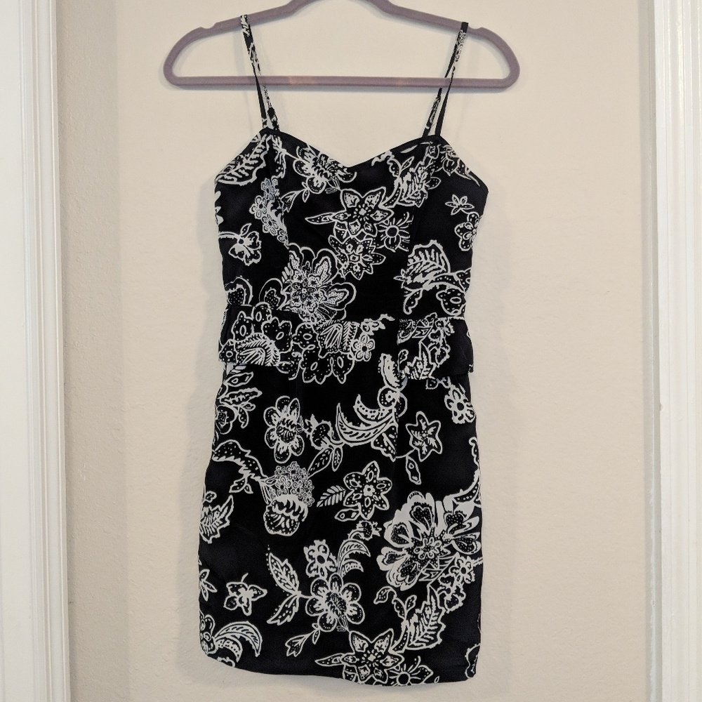 American Eagle Black dress with floral pattern